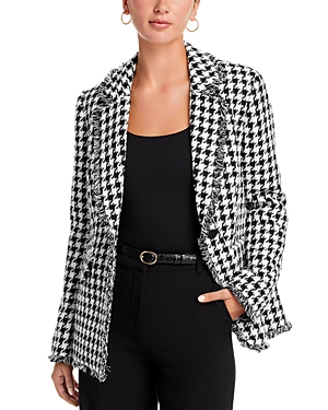 T Tahari Notch Lapel Plaid...