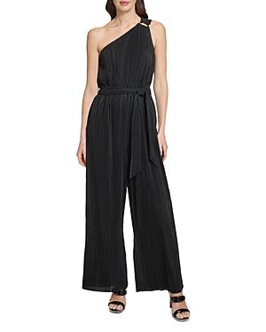 Dkny One Shoulder Tie Waist...