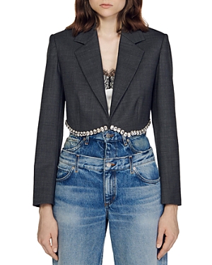 Sandro Sue Cropped Blazer