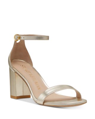Stuart Weitzman Women s NudistCurve 75 Block Heel Sandals