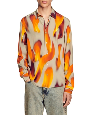 Sandro Long Sleeve Flame Shirt