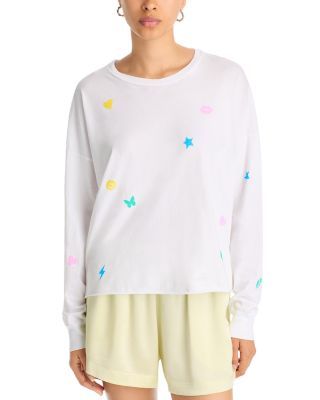 Aqua Emma Drop Shoulder Crop...