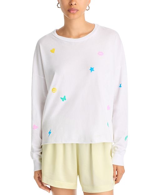 Aqua Emma Drop Shoulder Crop...