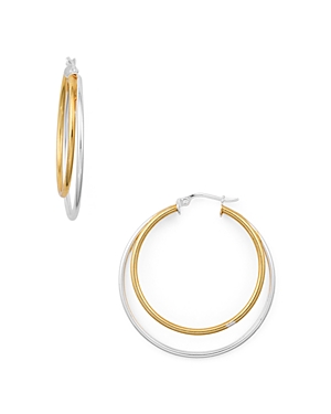 Aqua Double Hoop Earrings in...