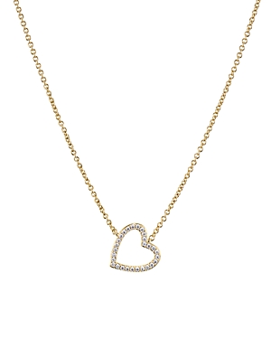 Nadri Valentine's Day Pave Open Heart Necklace, 16