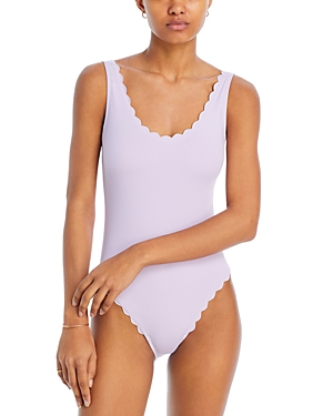 Aqua Scalloped One Piece...