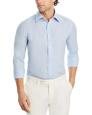 Canali Light Blue Linen Sport...