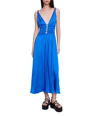 Maje Ryalana Plunge Neck Dress