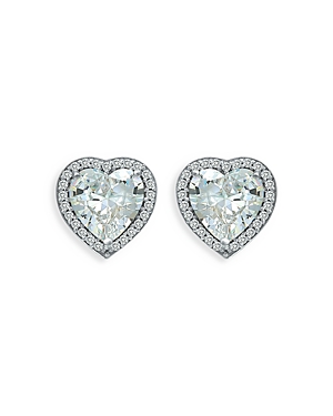 Aqua Cubic Zirconia Heart...