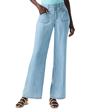 Nic+Zoe Drapey Wide Leg Jeans...