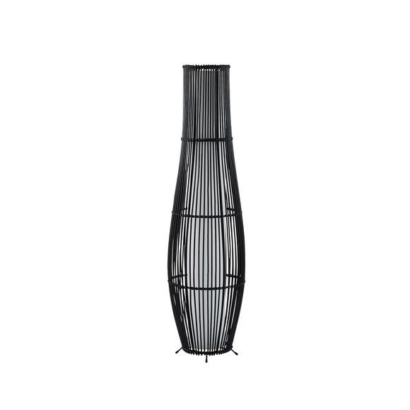 Alec natural cane black floor lamp deals