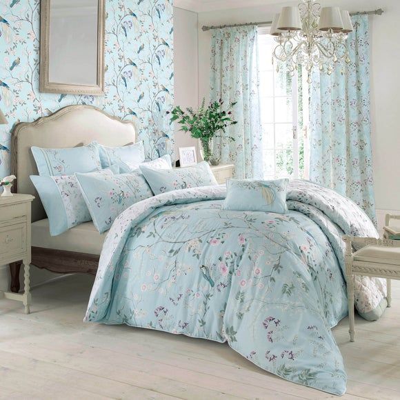 dorma winchester jacquard duck egg duvet cover