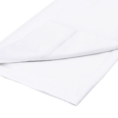 Dorma 500 Thread Count 100% Cotton Sateen Plain Flat Sheet White