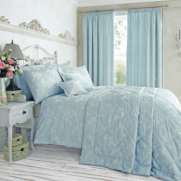 dorma winchester jacquard duck egg duvet cover