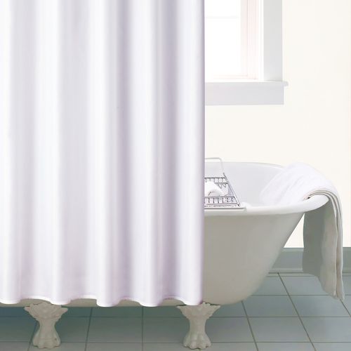 White Ceramic Shower Curtain...