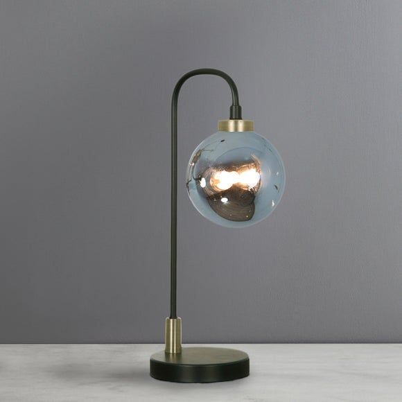 Tanner black and glass clearance floor lamp