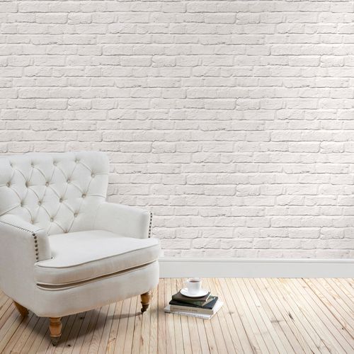 White Brick Wallpaper White