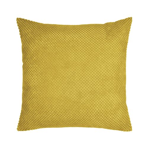 Chenille Spot Cushion Yellow