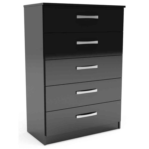 Lynx 5 Drawer Chest Black