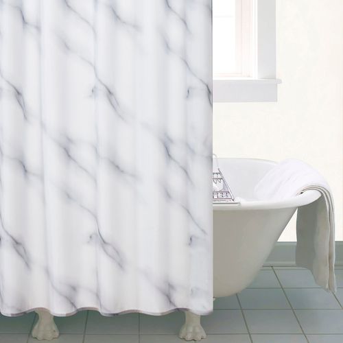 Marble Shower Curtain Black &...