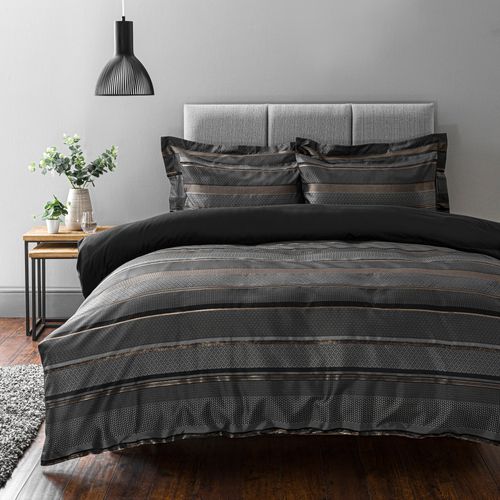 Hudson Grey Duvet Cover and...