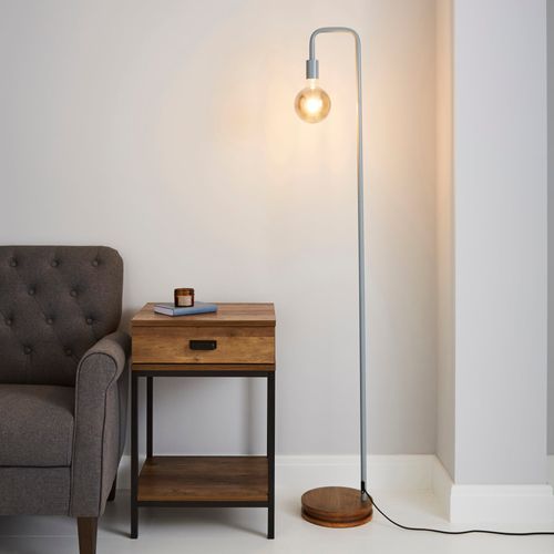 Berko Grey Floor Lamp Grey