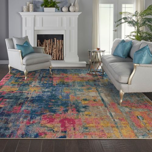 Celestial Blue and Yellow Rug...