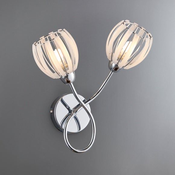 arta 2 light chrome wall light