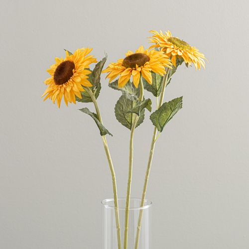 Sunflower Yellow Stem 69cm Yellow/Green/White