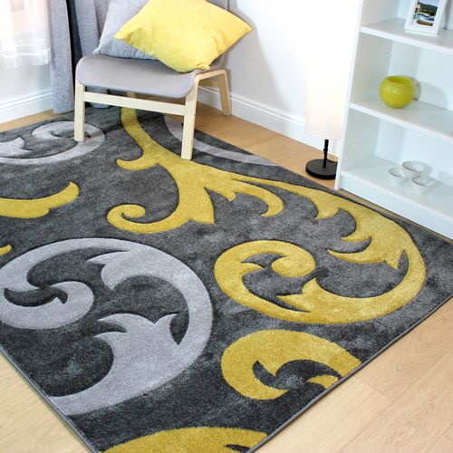 Elude Hand Carved Rug Ochre