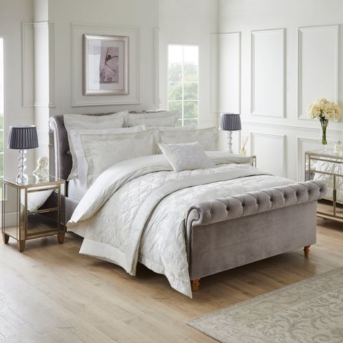 Dorma Acanthus Jacquard Bedspread Cream