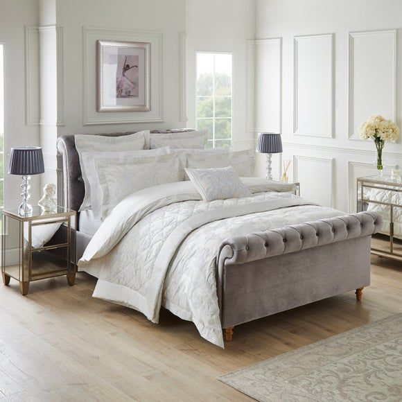 dorma winchester jacquard grey duvet cover