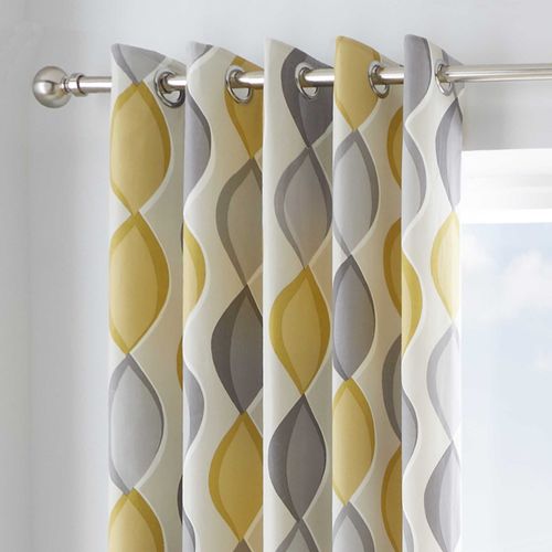 Lennox Ochre Eyelet Curtains...