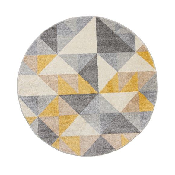 geometric circle rug