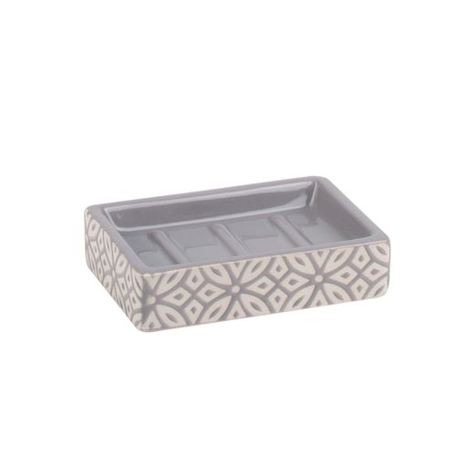 Geo Tile Soap Dish Grey