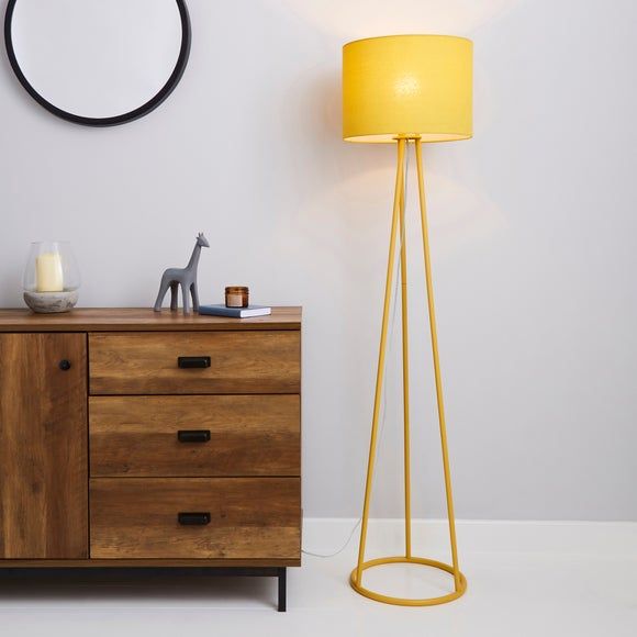 Ochre tripod hotsell floor lamp