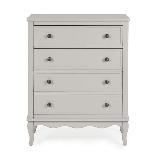 Clara 4 Drawer Chest, Grey Grey