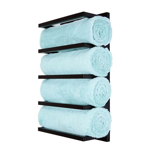 Matt Black 5 Tier Wall Towel...