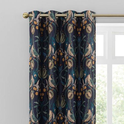 Havisham Navy Eyelet Curtains Blue Green And Brown 45 00 Mirror Havisham Navy Eyelet Curtains Blue, Navy And Green Curtains
