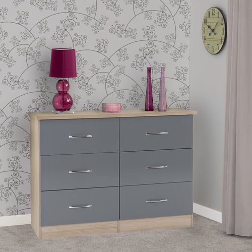 Nevada 6 Drawer Chest Grey