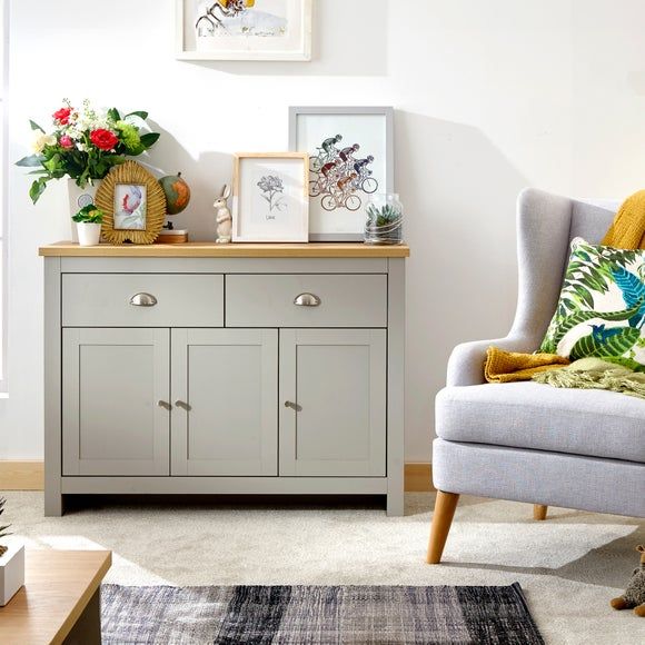Lucy cane sale grey small sideboard