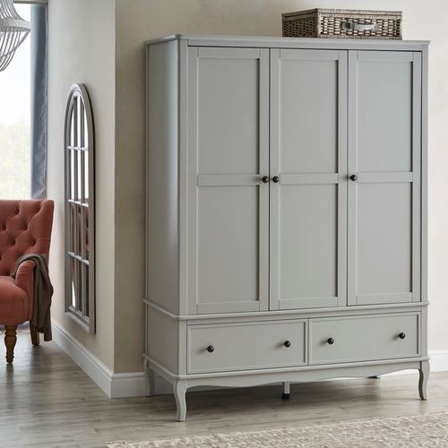 Clara Triple Wardrobe, Grey...