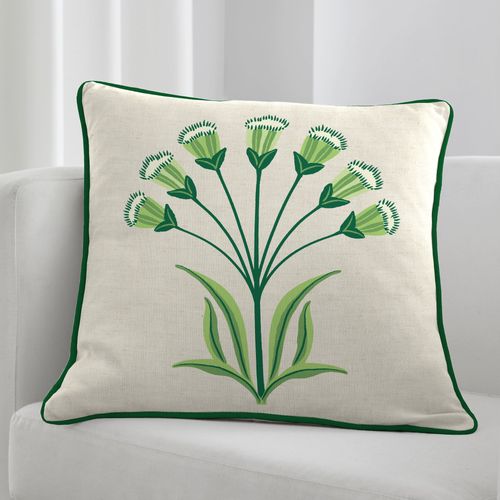 Florentina Cushion Green/White