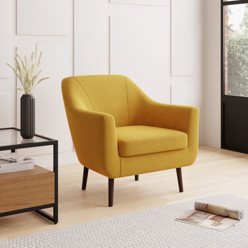 Eddie Velvet Tub Armchair Gold