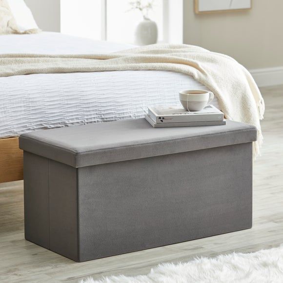 Grey 2024 foldable ottoman