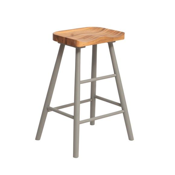 Alaina Counter Height Bar Stool Grey Solid Oak Grey 79.00