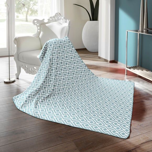 Thermosoft Checked 150cm x 200cm Blanket Brown Blue Red
