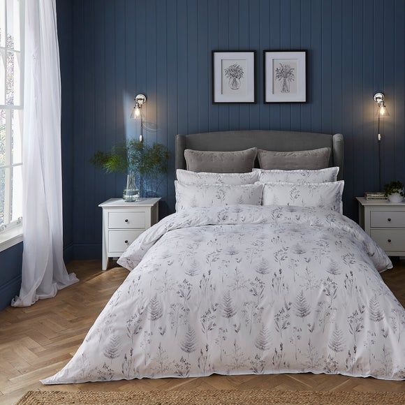 dorma winchester jacquard grey duvet cover