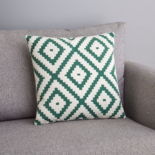 Geo Crewel Navy Cushion Cover...