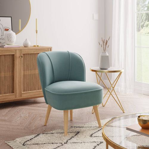 Elsie Velvet Chair Green